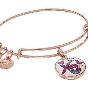 Alex and Ani - XO Romero Britto Art Infusion Charm Bangle Bracelet Rose Gold